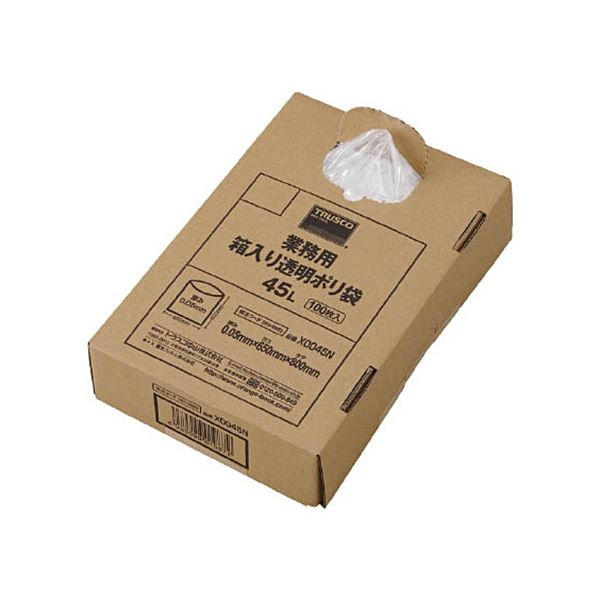 【送料無料】TRUSCO 業務用ポリ袋 透明・箱入り 0.05mm×120L X0120N 1箱(100枚) おすすめ 人気 安い 激安 格安 おしゃれ 誕生日...