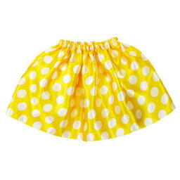 【おすすめ・人気】（まとめ）水玉ソフトサテンスカート 黄 【×10個セット】|安い 激安 格安