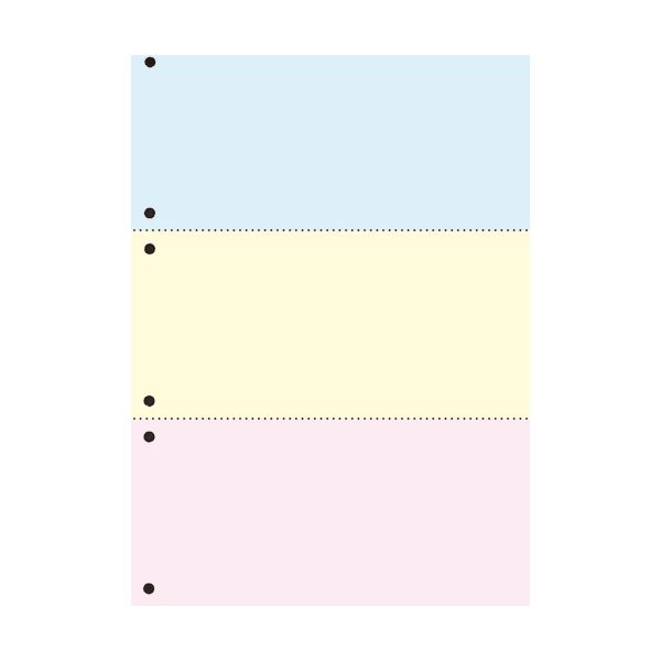 【送料無料】TANOSEE 汎用マルチタイププリンタ帳票 カラー用紙 A4 3分割 6穴 1箱(2500枚:500枚×5冊) おすすめ 人気 安い 激安 格安 ...