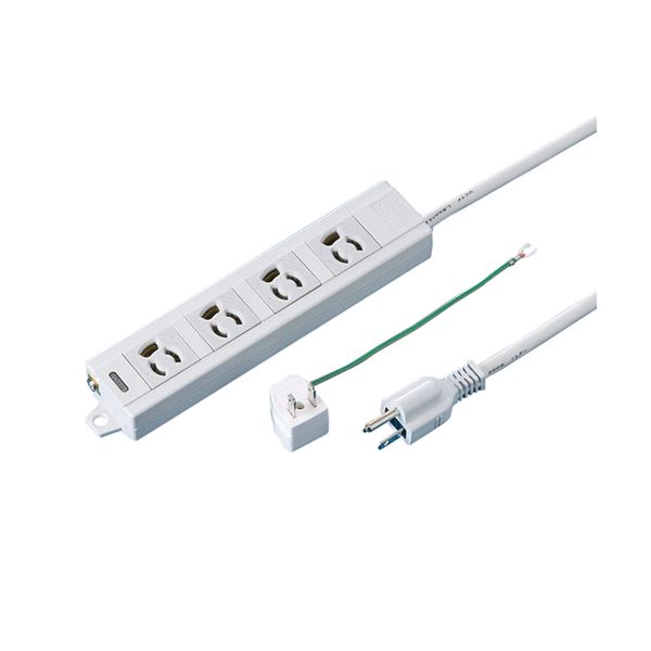 【送料無料】(まとめ) TANOSEE OAタップ 抜け止め 通電ランプ・マグネット付 3P・4個口 5.0m 1個[×5セット]　おすすめ 人気 安い 激安 格安 おしゃれ 誕生日 プレゼント ギフト 引越し 新生活 ホワイトデー