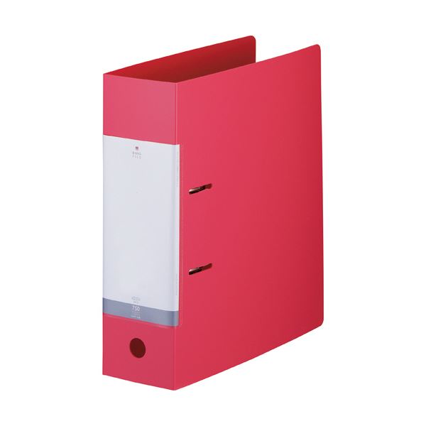 【送料無料】(まとめ) リヒトラブ リクエストD型リングファイル A4タテ 2穴 750枚収容 75mmとじ 背幅88mm 赤 G2290-3 1冊[×10セッ...