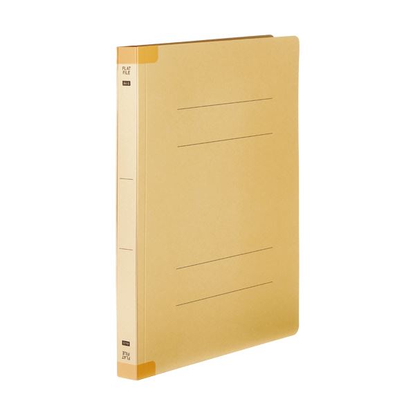 【送料無料】(まとめ) TANOSEEフラットファイル(背補強タイプ) 厚とじ A4タテ 250枚収容 背幅28mm イエロー 1パック(10冊) [×10セッ...