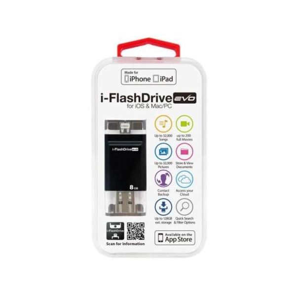 【送料無料】Photofast i-FlashDrive EVO for iOS＆Mac/PC Apple社認定 LightningUSBメモリー 8GB IFDEVO8GB おすすめ 人気 安い 激安 格安 おしゃれ 誕生日 プレゼント ギフト 引越し 新生活 ホワイトデー