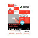 【送料無料】(まとめ) エーワン ラベルシール(プリンター兼用) マット紙・ホワイト A4 200面 20×8mm 四辺余白付 角丸 73200 1冊(100シ...
