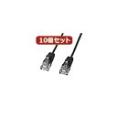 【送料無料】10個セットサンワサプライ カテゴリ6準拠極細LANケーブル(ブラック、2m) KB-SL6-02BKX10 おすすめ 人気 安い 激安 格安 おしゃれ 誕生日 プレゼント ギフト 引越し 新生活 ホワイトデー