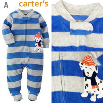 カーターズ Carter's カバーオール フリース 足つき 足なし【アウトレット】男の子女の子 3m6m9m12m18m24m