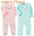 セール カーターズ カバーオール 足なし フリース 女の子 Carter's 2色 6m-24m