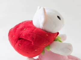 【12/21(木)1:59まで100円クーポン】ぬいぐるみ猫いちごコスチューム白猫Mサイズフルーツ猫choochoo本舗チューチュー本舗ねこネコグッズ猫雑貨薔薇雑貨のおしゃれ姫【プチギフト】【ラッピング】【クリスマス】