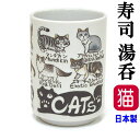 湯呑 茶碗 猫 湯飲み YAMATO 寿司 ネコ 猫柄 カップ キャット 280ml 磁器 日本製 食器 電子レンジOK 食洗器OK キッチングッズ 猫 雑貨 小物 グッズ ねこ ネコ 猫柄 猫雑貨 猫グッズ かわいい おしゃれ ギフト プレゼント 【 誕生日 】