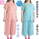 【在庫一掃★残りわずか】 パジャマ ルームウエア レディース 半袖 上下セット COOL さらさら ドライ 涼しい やわらか 春 夏 薄手 軽い ネコ柄 ピンク グリーン M L フリー ゆったり ウエストゴム 寝巻 部屋着 かわいい 猫好き ギフト プレゼント 【 誕生日 】