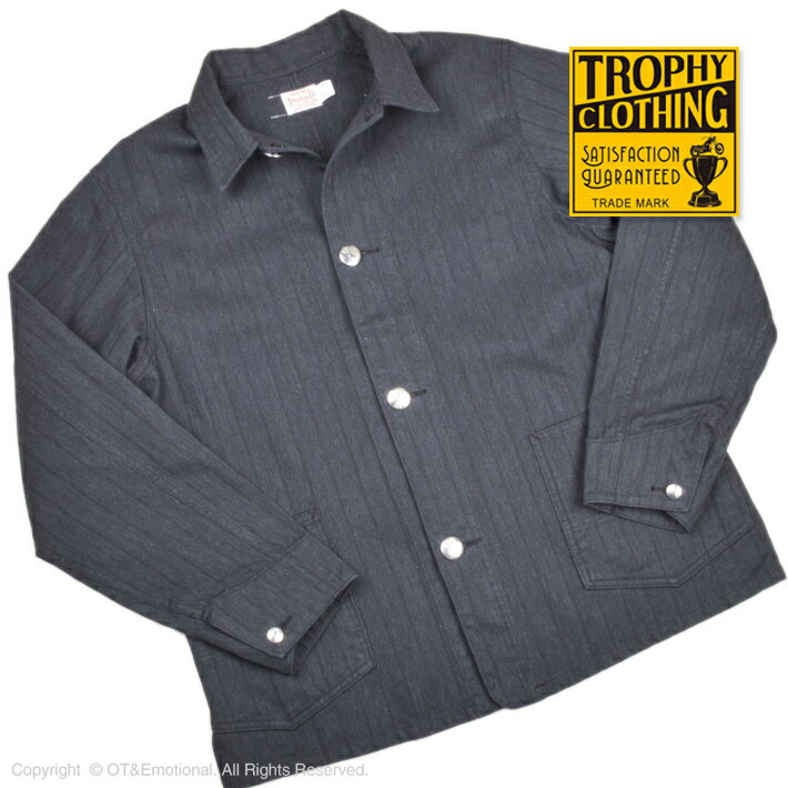 トロフィークロージング（TROPHY CLOTHING）カバーオール Detroit Stripe Chore JK TR24SS-506