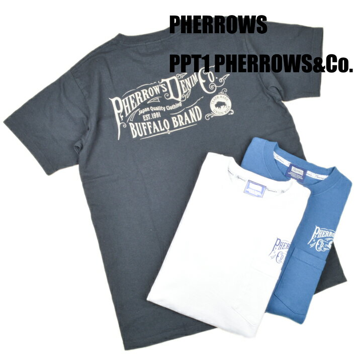 Rakuten - フェローズ（Pherrow's）ポケ付きTシャツ PPT1 PHERROWS&Co.