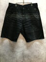 【送料無料】NEIGHBORHOOD BI SHORT PANTS ネイバーフッド 23ss サベージ加工 デニムショーツ ブラックアイコン 231XBNH-PTM10【中古】【004】