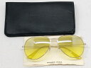 【送料無料】 NUMBER (N)INE × GOD SELECTION XXX ナンバーナイン ゴッド セレクション トリプルエックス SUNGLASSES YELLOW ティアドロップ サングラス 【中古】【007】