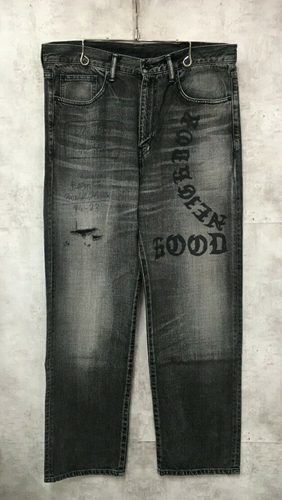 【4日 20:00〜 最大10 OFF ポイント10倍】【送料無料】NEIGHBORHOOD FADE DENIM PAMTS 232YTNH-PTM06 ネイバーフッド デニムパンツ 23AW ブラック【中古】【004】