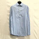 【送料無料】GUCCI / グッチ ストライプ プルオーバーシャツ 539703 Z372L　長袖シャツ　メンズ　ブルー　size:46【中古】【006】