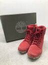 Timberland(ティンバーランド) TB08065B BROOKTON 6IN RED NUBUK レディース ブーツ 24cm レッドヌバック 【中古】【007】