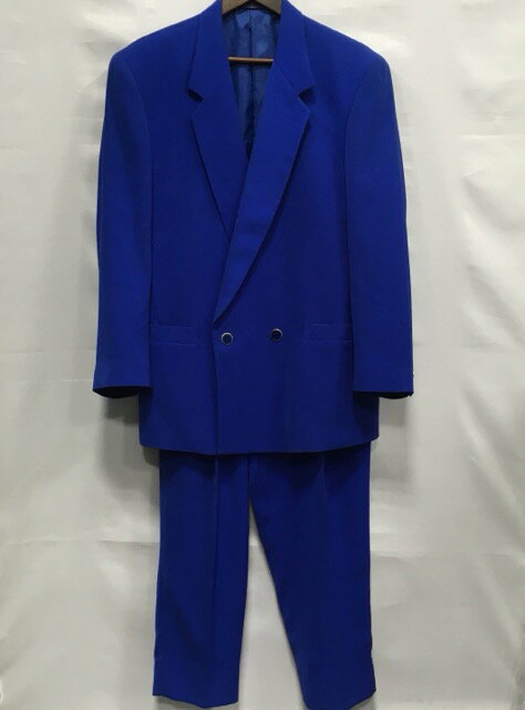 【送料無料】ZIGUE-MEN / ジギーメンズ セットアップ 79551 ダブル 2タックパンツ スーツ メンズ ブルー size:M 【中古】【006】
