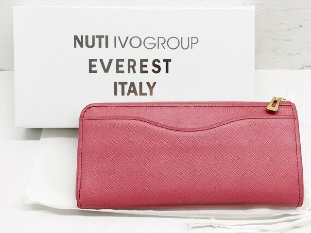 日テレ × NUTI IVOGROUP EVEREST 日テレ ポシュレ エベレスト レザーウォレット 長財布 / ローズピンク 【中古】【007】