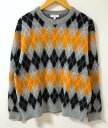 BEAUTY&YOUTH(ビューティーアンドユース ユナイテッドアローズ)1213-105-3481 アーガイル シャギーニット セーター【中古】【007】