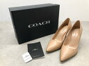 【送料無料】COACH(コーチ) G3935 WAVERLY ウェイバリー パンプス ボールチェーン Beechwood ベージュ 7C 約24.0cm 【中古】【007】