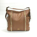 【送料無料】COACH PARK LEATHER PYRAMID STUD HOBO F32898 / コーチ パーク レザー ピラミッド スタッド ホーボー ショルダーバッグ クロスボディ レディース サドル ブラウン【中古】【006】
