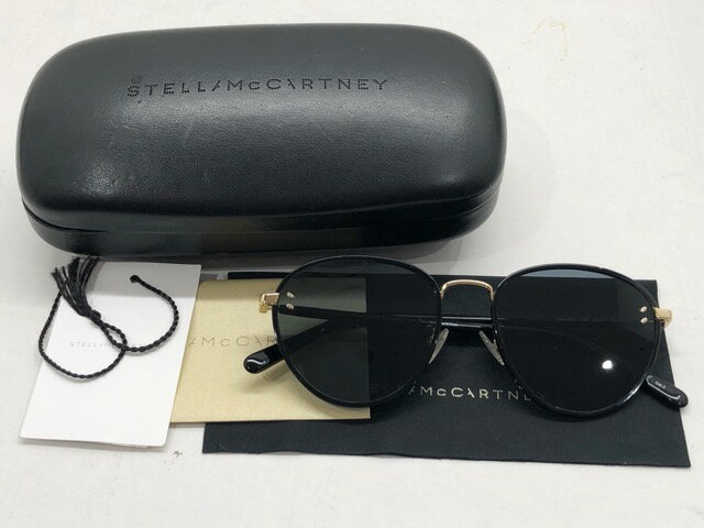 【送料無料】Stella McCartney(ステラマッカートニー) ラウンド サングラス アイウェア / SC0147S 001 52□17-145 【中古】【007】