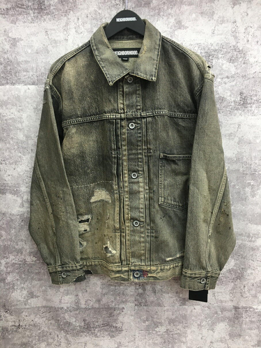 【送料無料】NEIGHBORHOOD SAVAGE DENIM TYPE-1 JACKET 24SS ネイバーフッド サベージデニム ジャケット BLACK【中古】【004】