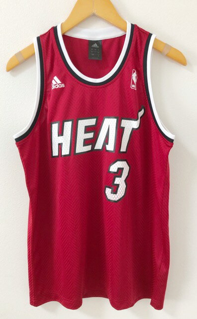 adidas（アディダス）NBA　HEAT　マイアミ　WADE＃3　ゲームシャツ【中古】【007】