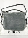 【送料無料】FURLA(フルラ) 2way スエード ショルダーバッグ / グレー 【中古】【007】(4)