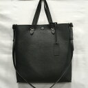 【送料無料】 Galletti Firenze / ガレッティ リバーシブルバッグ トートバッグ レザー ユニセックス ブラック&イエロー【中古】【006】
