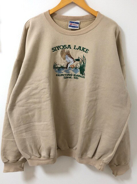 樂天商城 - Hanes（ヘインズ）90's　刺繍　クルーネック　スウェット　トレーナー【中古】 【007】