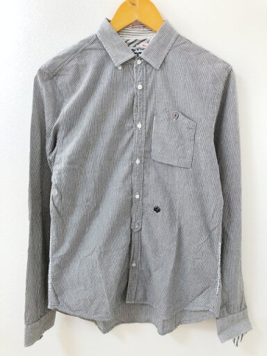 DIESEL(ディーゼル)山ポケット ストライプ 長袖シャツ【中古】 【007】 DIESEL(ディーゼル)山ポケット ストライプ 長袖シャツ【中古】 【007】