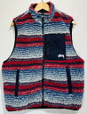 【送料無料】STUSSY(ステューシー) Striped Sherpa Vest ボーダー柄 ボアベスト【中古】【007】