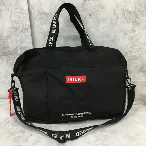 MILKFED. ミルクフェド ボストン ダッフル バッグ 旅行 合宿 部活 クラブ ブラック【中古】【004】 MILKFED. ミルクフェド ボストン ダッフル バッグ 旅行 合宿 部活 クラブ ブラック【中古】【004】