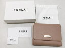 【送料無料】FURLA(フルラ) CLASSIC クラシック 財布 レザー 三つ折り財布 / PS75CL0 ピンクベージュ系 【中古】【007】