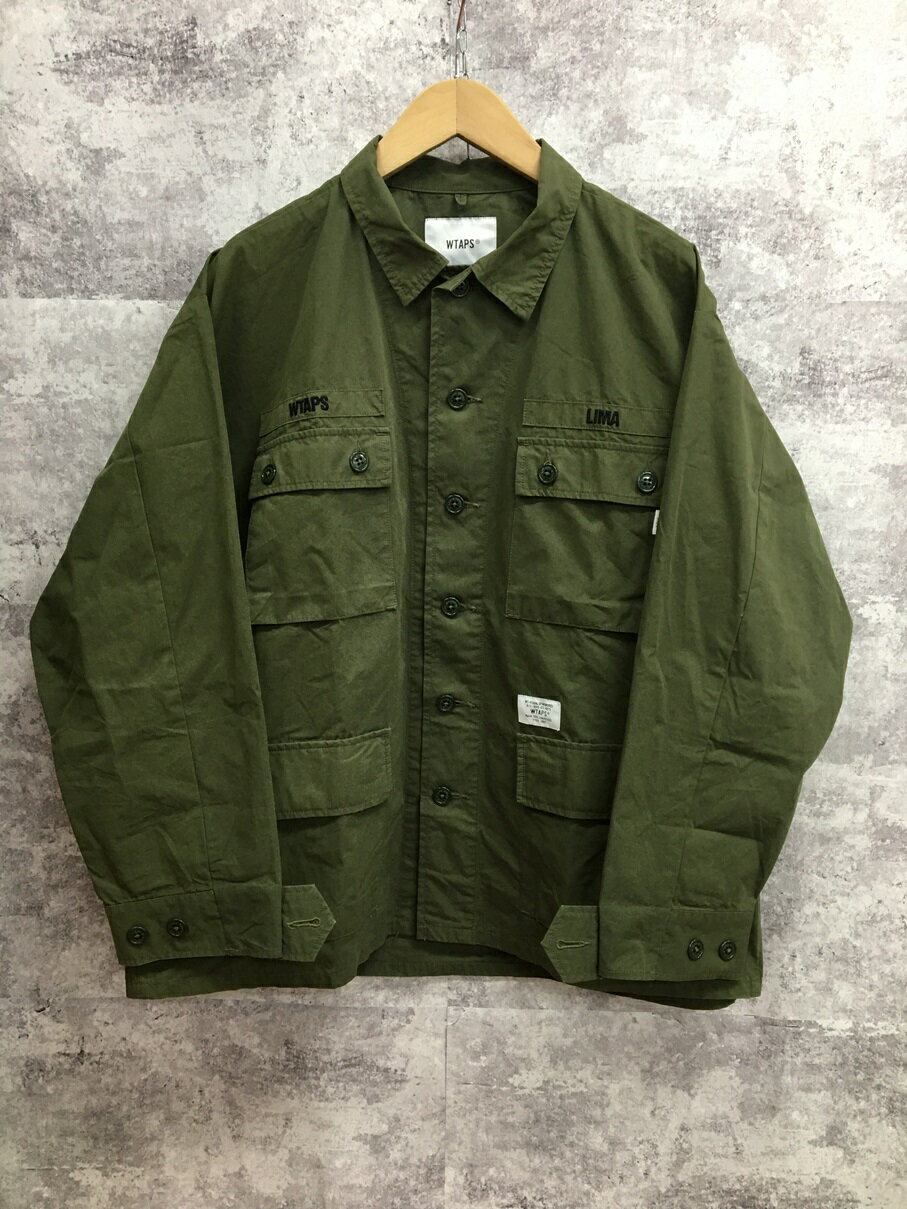 【送料無料】WTAPS JUNGLE LS SHIRT ダブルタップス 長袖ミリタリーシャツ【中古】【004】