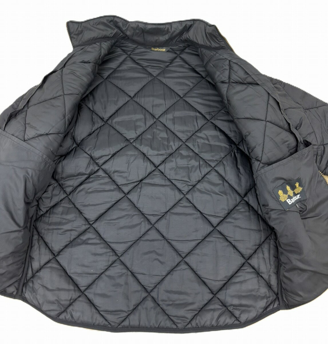 【送料無料】Barbour バブアー キルティングジャケット ブラック サイズM 【中古品】【003】