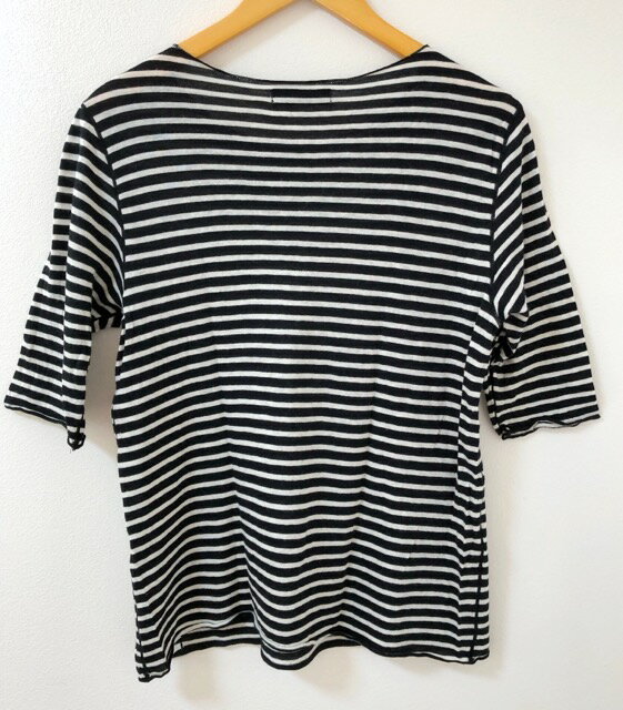 n(n) BY NUMBER (N)INE（エヌエヌバイナンバーナイン）アンゴラ混　ボーダー　カットソー【中古】 【007】