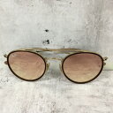 【送料無料】Ray-Ban RB 3647N ブラウンレンズ ポリッシュアリスタゴールド ラウンドダブルブリッジ ミラー グラデーション メタル 【中古】【004】(4)
