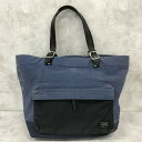 【送料無料】PORTER BRIDGE ブルー Sサイズ トート バッグ ポーター ブリッジ 【中古】【004】