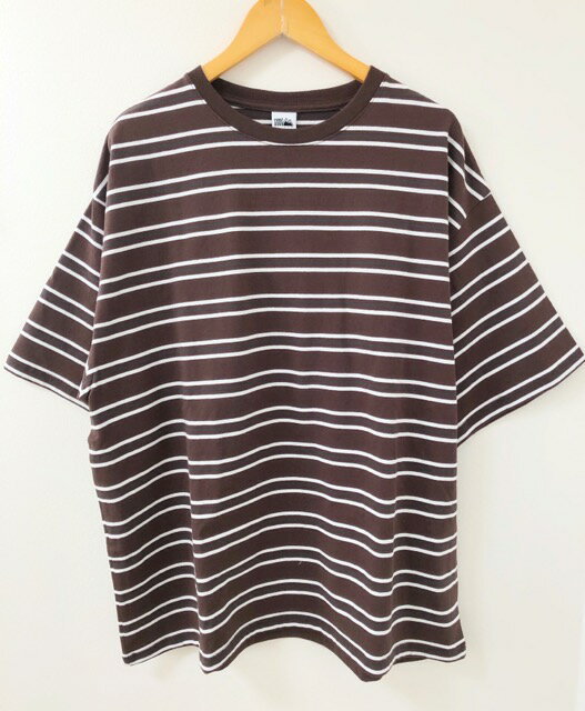 First Down(ファーストダウン)BAGGY S/S TEE ワイド ボーダー Tシャツ【中古】 【007】