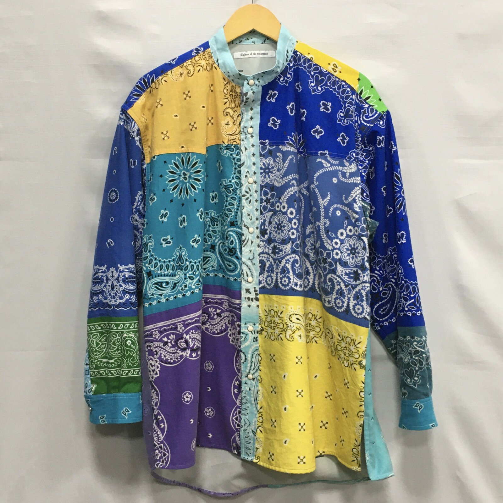 【送料無料】 Children of the discordance / チルドレンオブザディスコーダンス ヴィンテージバンダナ リメイクシャツ COTDSH-112　長袖　メンズ　size:2【中古】【006】