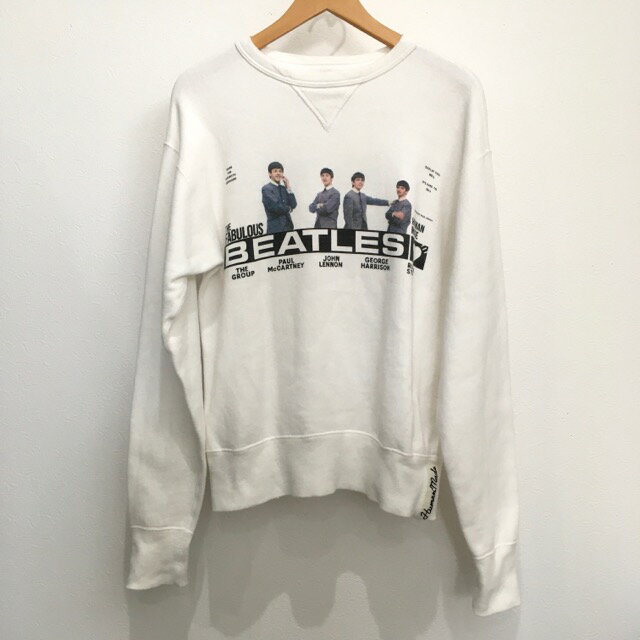 乐天商城 - 【送料無料】HUMAN MADE Beatles Tsuriami Sweatshirt / ヒューマンメイド ビートルズ 吊り編み スウェットシャツ　プリントトレーナー　メンズ　ホワイト　size:M【中古】【006】