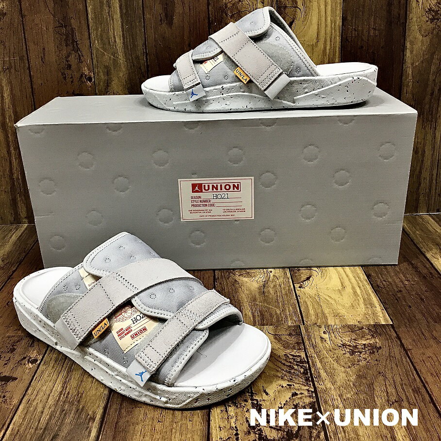 【送料無料】NIKE × UNION JORDAN CRATER SLIDE SP "GREY FOG" DO6274-001 ナイキ ユニオン ジョーダン クレーター スライド "グレーフォグ"【中古】【004】【岩】