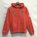 【送料無料】CRIMIE FULL ZIP SWEAT PARKA/クライミー フルジップスウェットパーカー プリントパーカー 裏起毛スウェット レッド 赤 s...