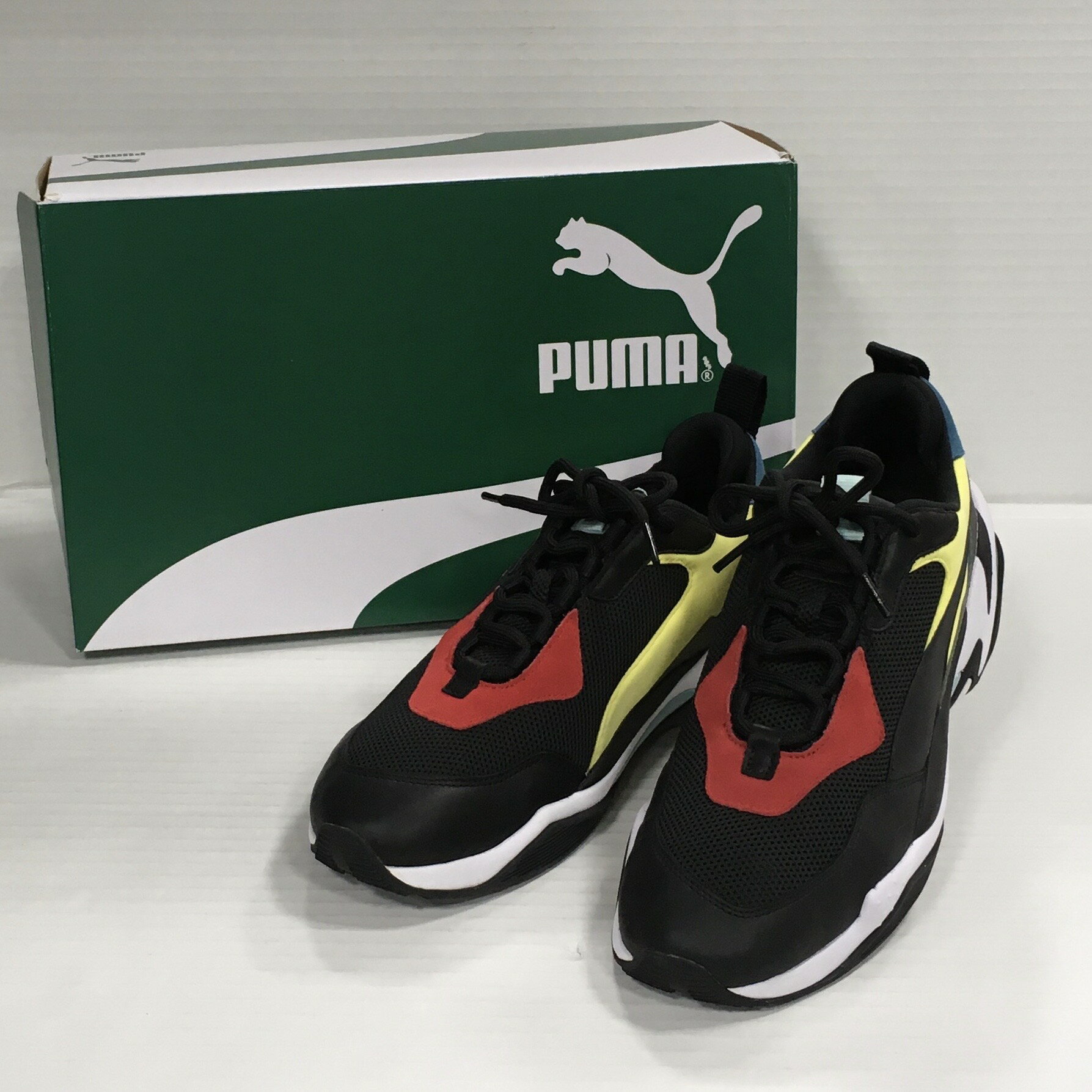 【4日 20:00〜 最大80％OFF&ポイント10倍】【送料無料】 PUMA THUNDER SPECTRA /プーマ サンダー スペクトラ 36751601 　ダッドシューズ　ダッドスニーカー ブラック　BLACK size:28.5cm【中古】【006】