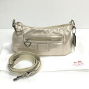 【送料無料】COACH / コーチ ポピー スパークルレザー F20455 ハンドバッグ 2wayショルダーバッグ レディース メタリック ベージュ【中古】【006】(4)