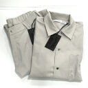 【送料無料】CAPTAINS HELM SOLOTEX WIDE SHIRTS CH23-SS-S01 W/T SLACKS CH23-SS-P06 / キャプテンズヘルムワイドシャツ ワイドテーパードスラックスパンツ 長袖 ボトム セットアップ 上下セット メンズ ベージュ size:XL【中古】【006】