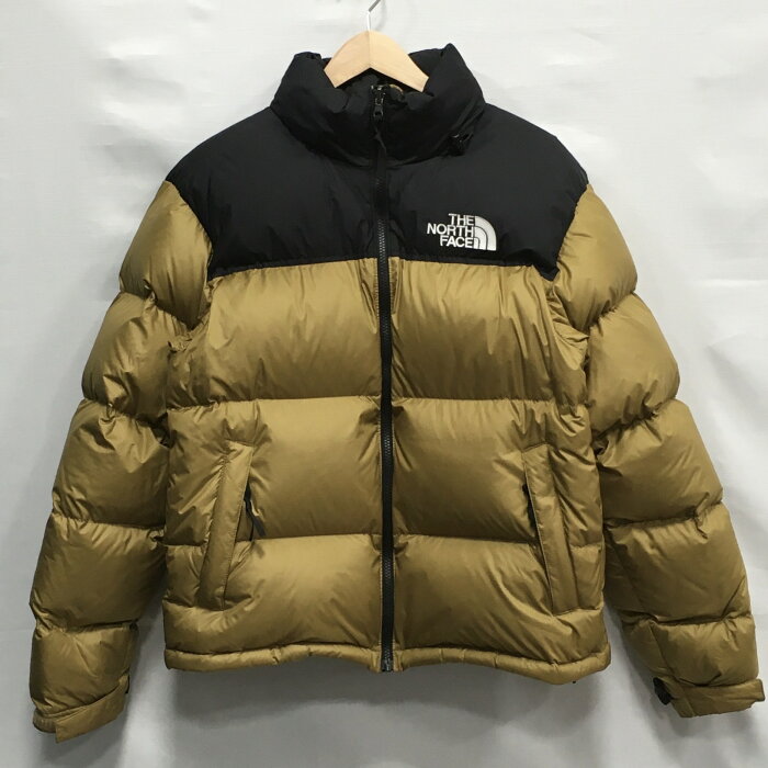 【4日 20:00〜 最大80％OFF&ポイント10倍】【送料無料】THE NORTH FACE US規格 1996 RETRO NUPTSE JACKET 843098 / ザノースフェイス レトロ ヌプシジャケット　700フィル　ダウンジャケット　メンズアウター　アウトドア　ベージュ× ブラック　size:S【中古】【006】